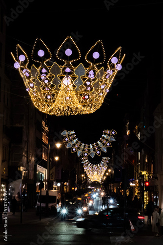 christmas lights in the city