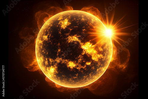 solar storm showing the who...