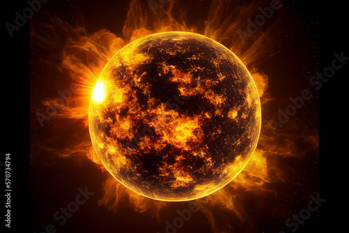 solar storm showing the who...