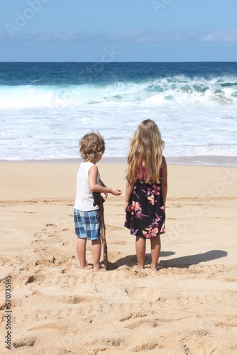 children on the beach