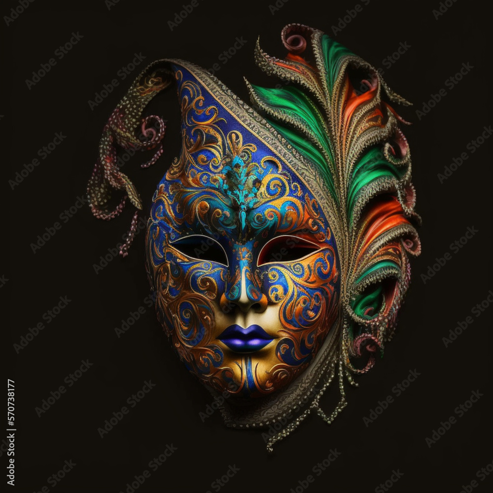 venetian carnival mask, generate IA