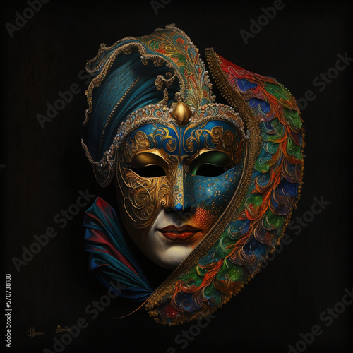 venetian carnival mask, generate IA