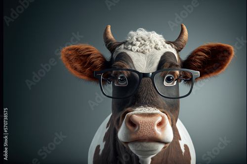 Cute Cow with glasses