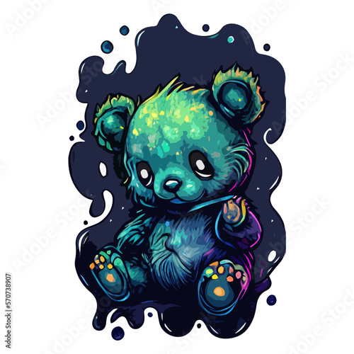 Colored Bear in Vector Illustration photo