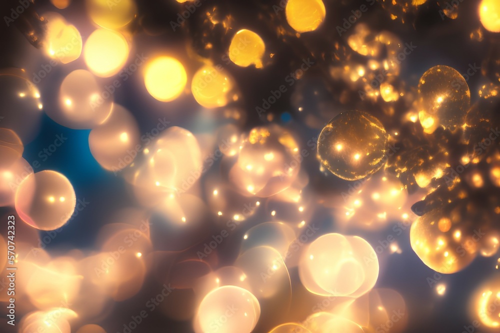 christmas lights background - Generate AI christmas lights background - Generate AI