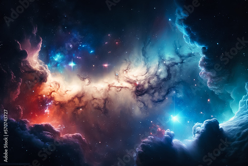 The Beauty of the Cosmos: Large Panoramic Galaxy Backgrounds. Generative AI