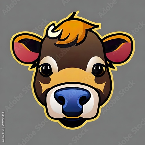 Cow Icon Sticker Emoji