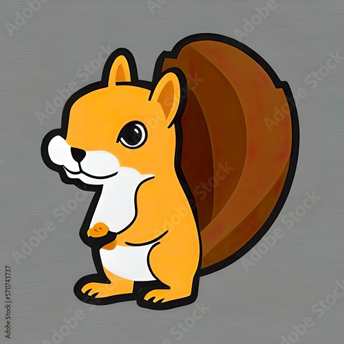 Squirrel Icon Sticker Emoji 