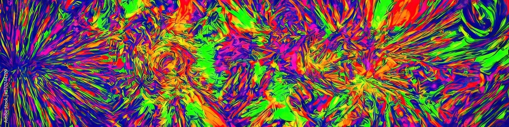 Psychedelic background pattern wallpaper in extra wide website banner format 