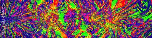 Psychedelic background pattern wallpaper in extra wide website banner format 