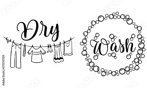 Wash and Dry Svg, Washer Dryer Svg, Laundry Room Svg Bundle, Wash and Dry Sign, Washing Machine, Digital Download, Cutting files for Cricut