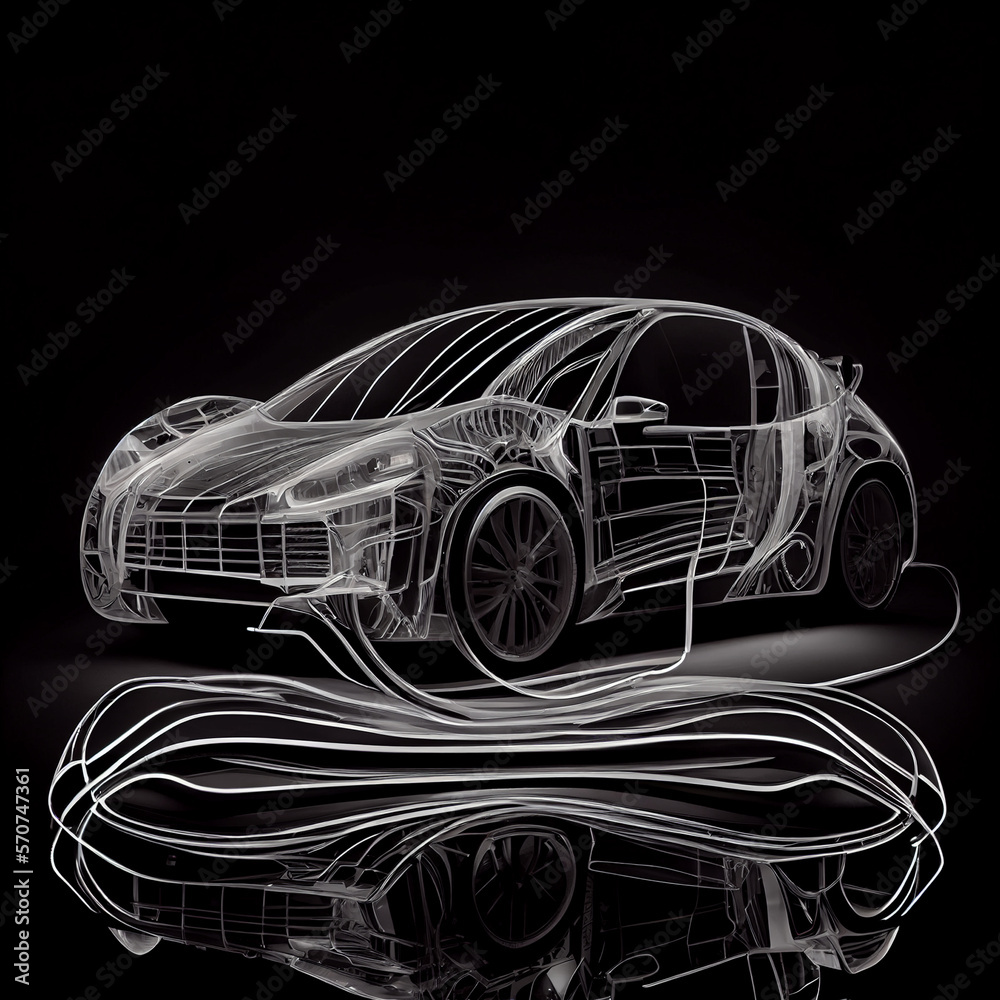 Fototapeta premium Electric car concept.