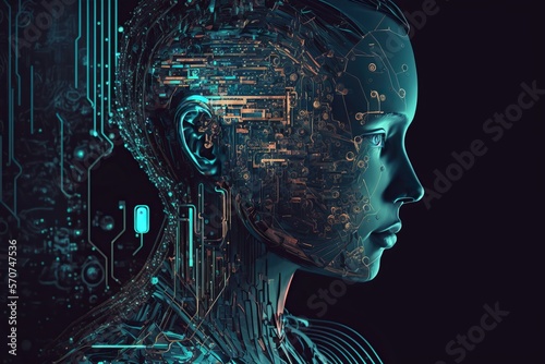 Digital ethicist responsible for ensuring ai technology aligns with moral and ethical principles, concept of Data Governance and Regulatory Compliance, created with Generative AI technology