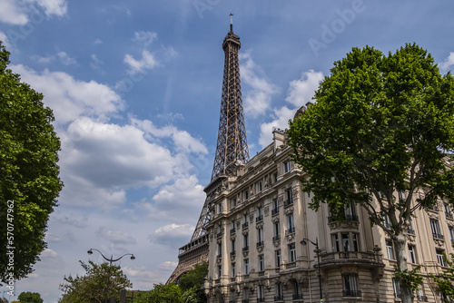 Eiffel Tower is tallest structure in Paris and most visited monument in the world. Paris. France.