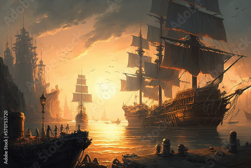 Canvas Print RPG harbours