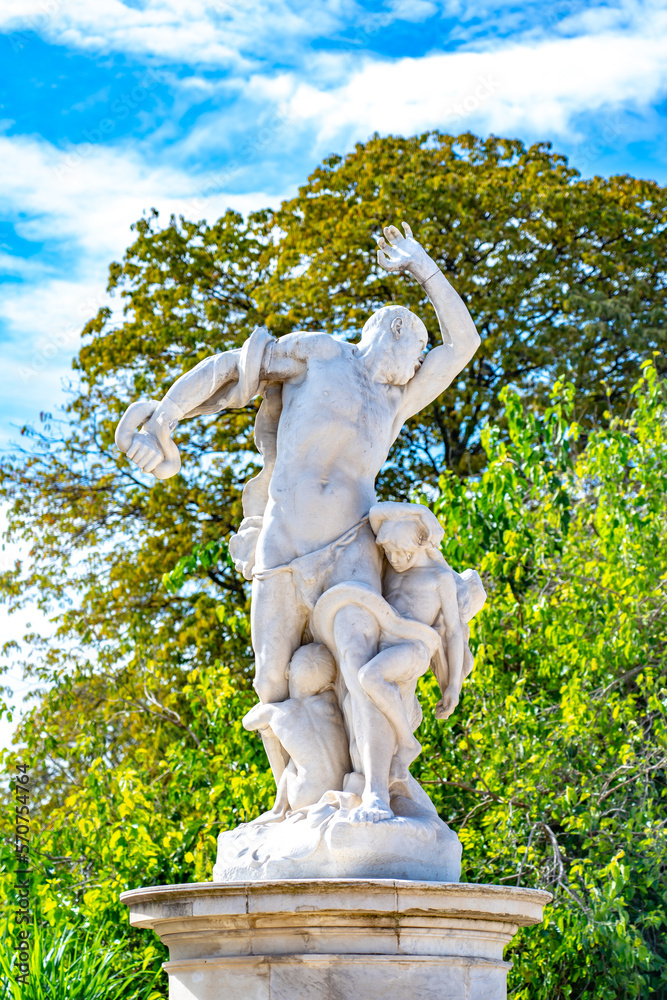 Sculpture at Jardin des Tuileries. Paris, France.
