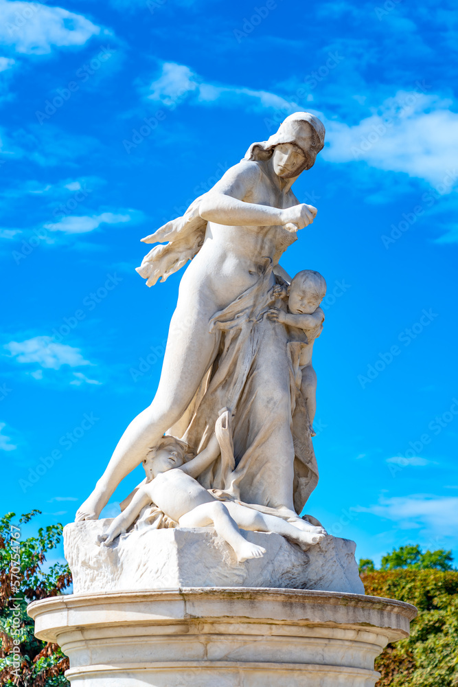 Sculpture at Jardin des Tuileries. Paris, France.