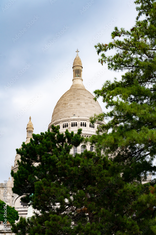 The Basilica of the Sacred Heart (Sacre Cœur Basilica). Montmartre, Paris, France