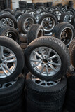 car tires in automobile store