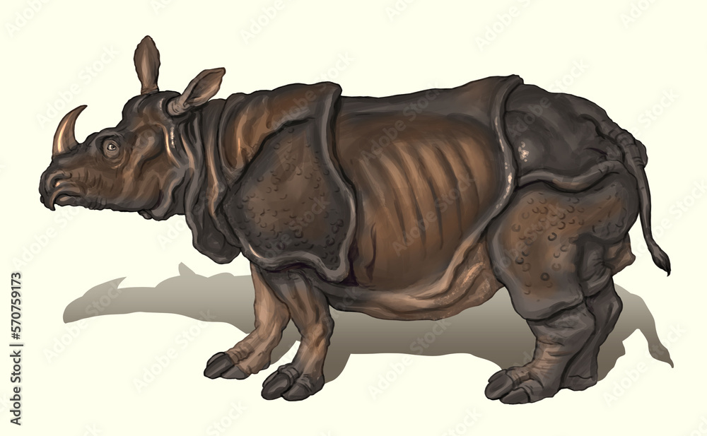 rhinoceros horn thick-skinned  exotic Africa savannah