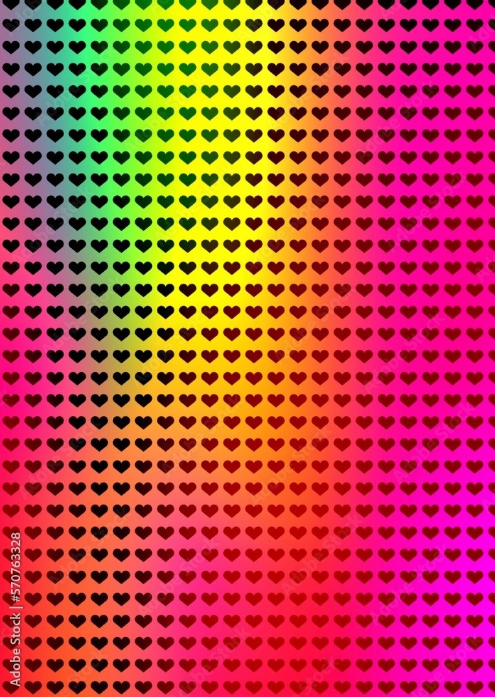 abstract background with colorful heart pattern