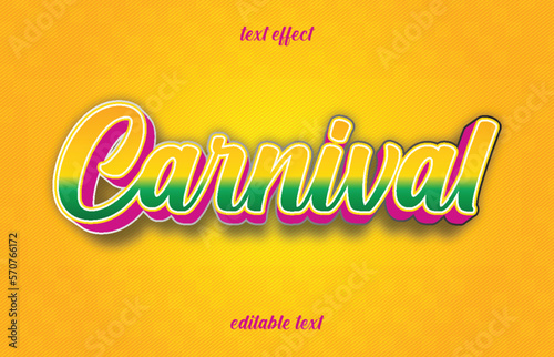 3d text effect carnival editable © Purnama