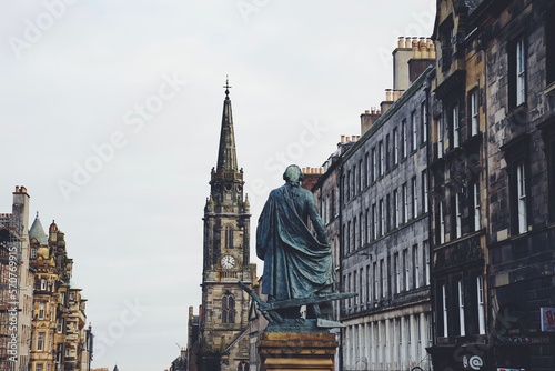 Old Town Edinburgh in Scotland, UK  photo