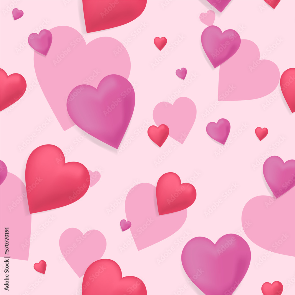 valentine day seamless with heart shape pattern background in light pink color vector illustration EPS10 valentine day seamless with heart shape pattern background in light pink color vector illustration EPS10