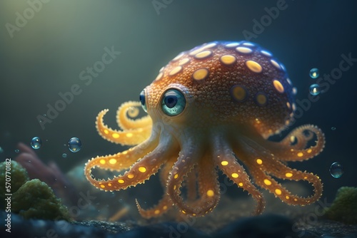Octopus created using AI Generative Technology