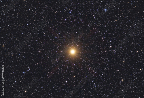 Betelgeuse a red supergiant star in the constellation Orion. Star map night sky backgrounds
