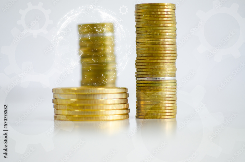 Coin in business concept. Coin in business concept.