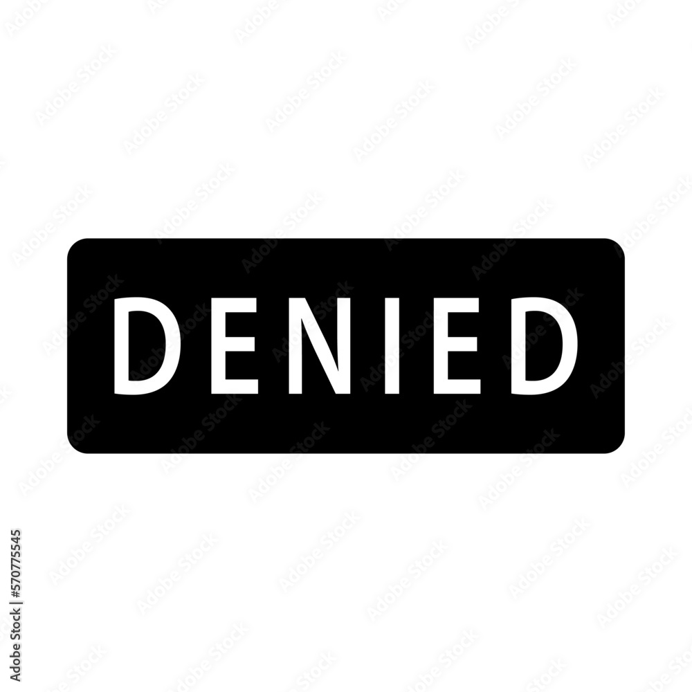 Denied stamp icon vector logo design template Denied stamp icon vector logo design template