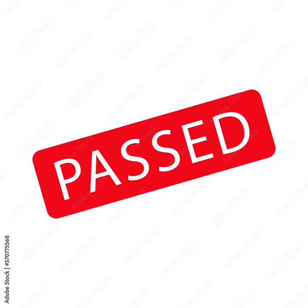 Passed stamp icon vector logo design template Passed stamp icon vector logo design template