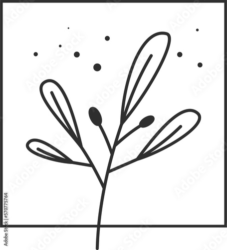 Vector hand drawn of flower logo