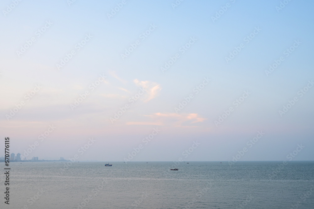 blue sky and sea landscape background, natural scene