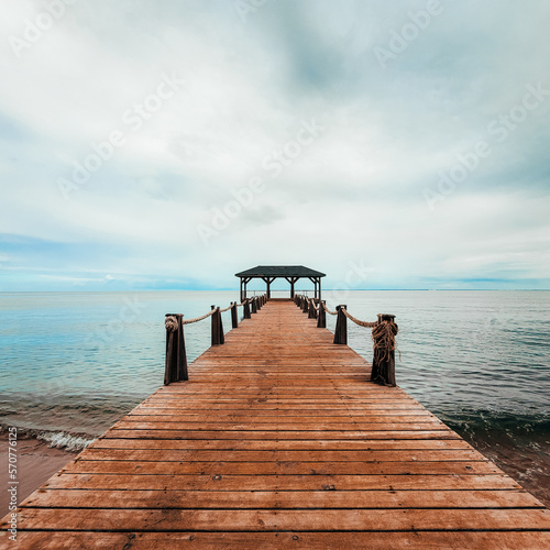 wooden pier on the sea