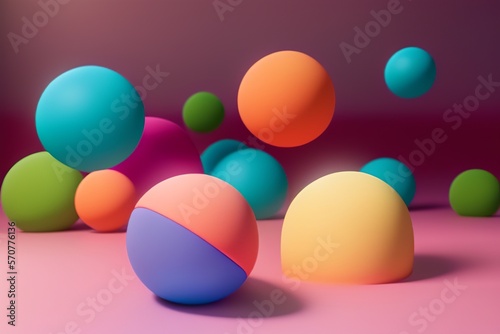 abstract 3d spheres background