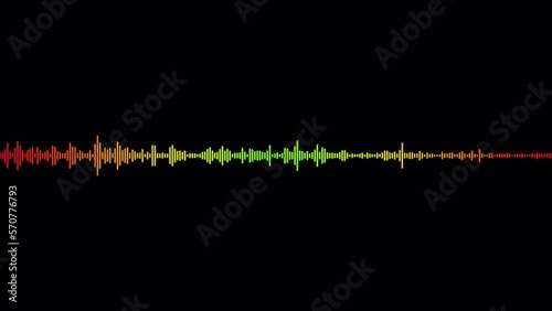 Seamless Loop Abstract Sound Waves Speaker Voice Waveform Audio BGM Isolated Transparent Alpha