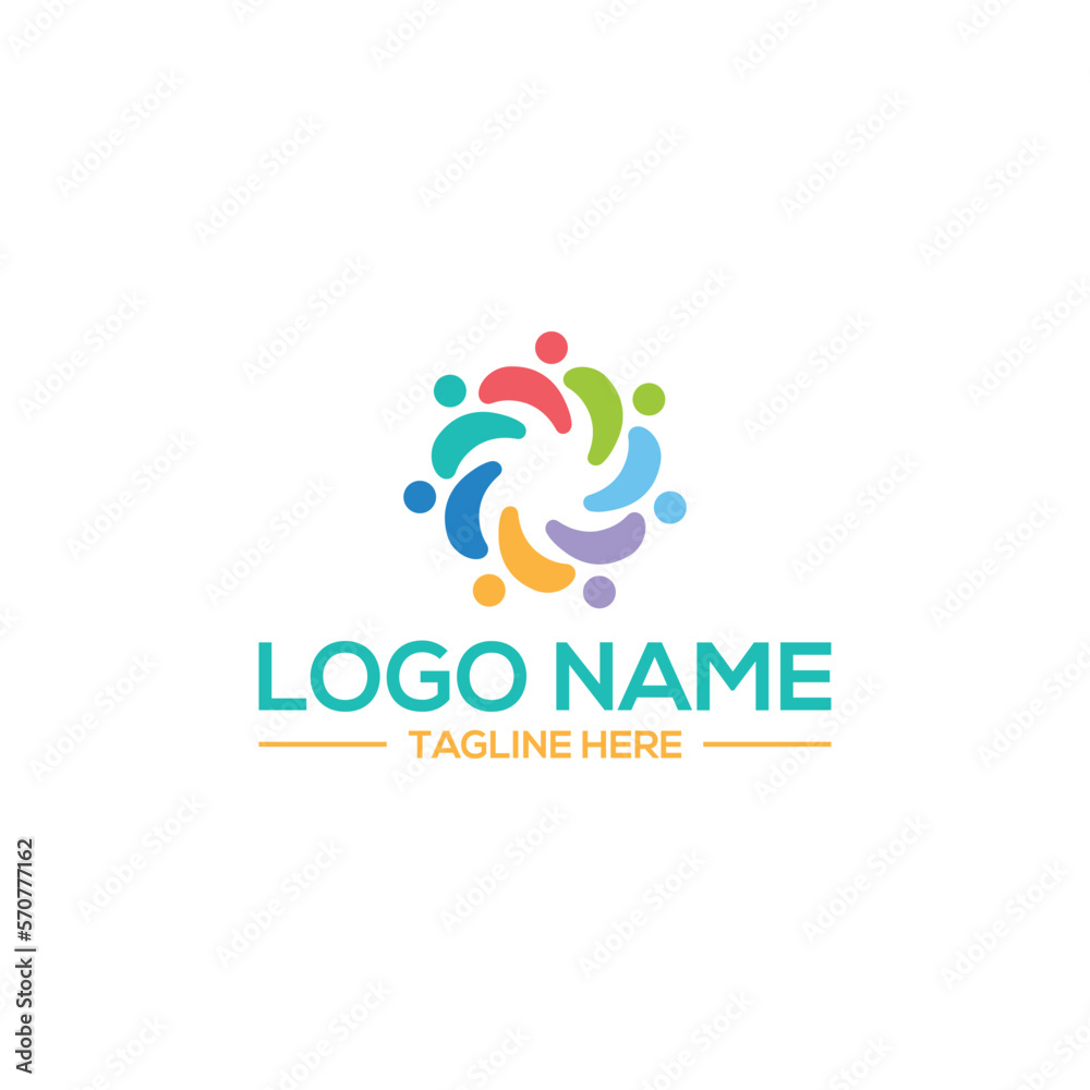 non profit logo community concept vector designs