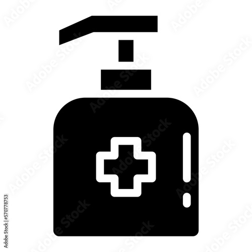 antibacterial gel glyph 