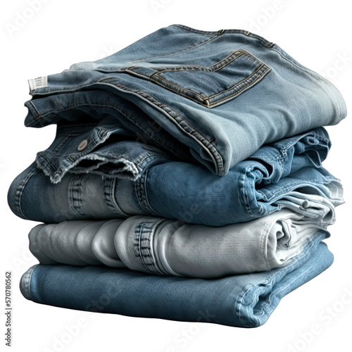 Jeans Design Elements Isolated on Transparent Background: A Graphic Design Masterpiece with Clear Alpha Channel for Overlays in Web Design, Digital Art, and PNG Image Format (generative AI)