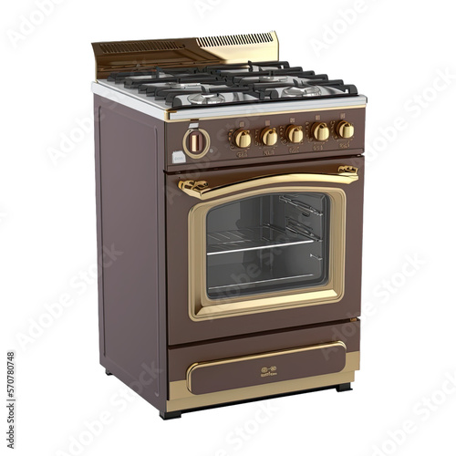 Stove Design Elements Isolated on Transparent Background: A Graphic Design Masterpiece with Clear Alpha Channel for Overlays in Web Design, Digital Art, and PNG Image Format (generative AI)