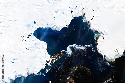 Fototapeta Naklejka Na Ścianę i Meble -  Antarctica from space, melting ice. Elements of this image furnished by NASA