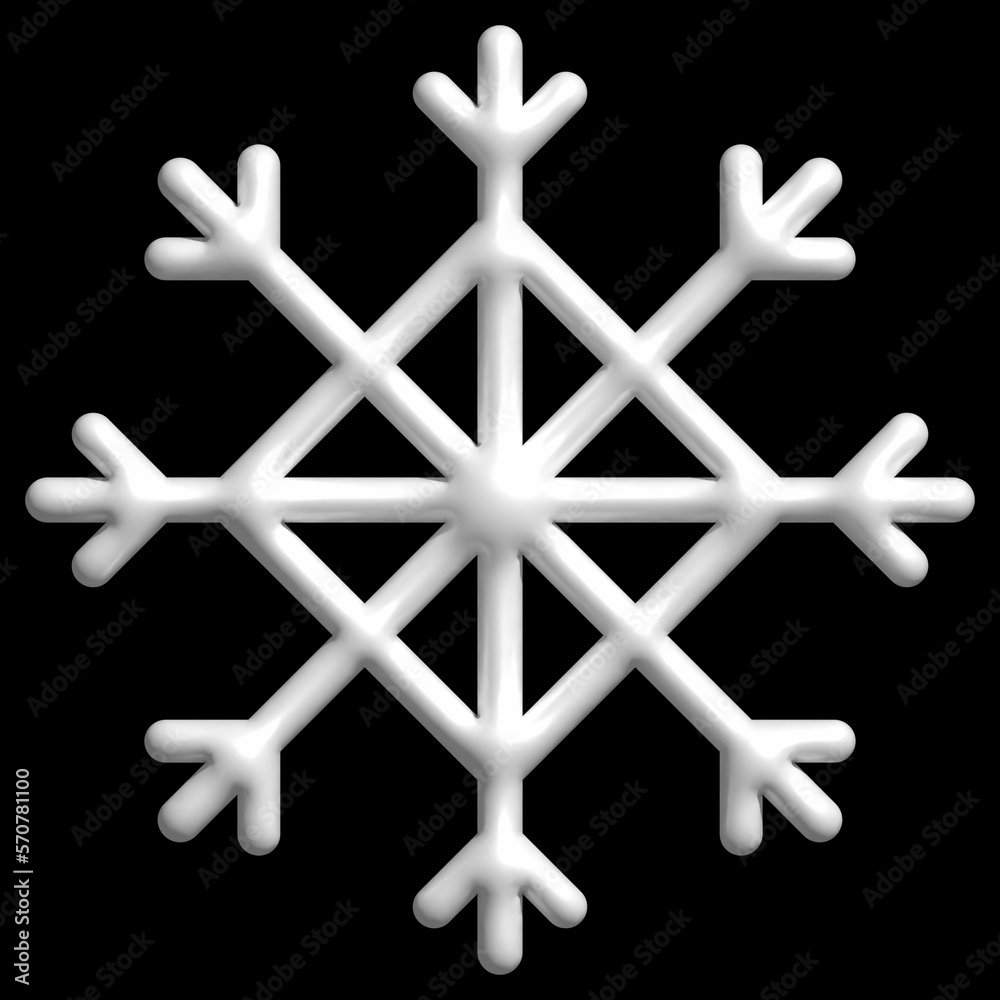 illustration of 3D snowflakes isolated on black background. illustration of 3D snowflakes isolated on black background.