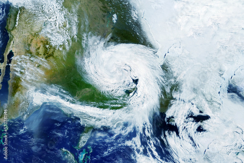 Hurricane from space. Elements of this image furnished by NASA