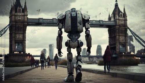 humanoid robot in the big city © Alexandra