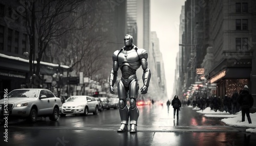 humanoid robot in the big city © Alexandra