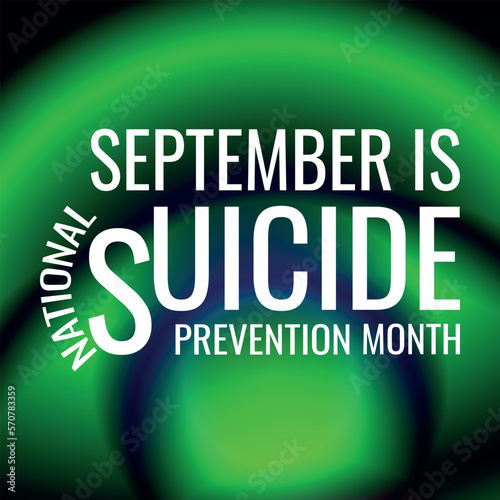 National Suicide Prevention Month. Geometric design suitable for greeting card poster and banner