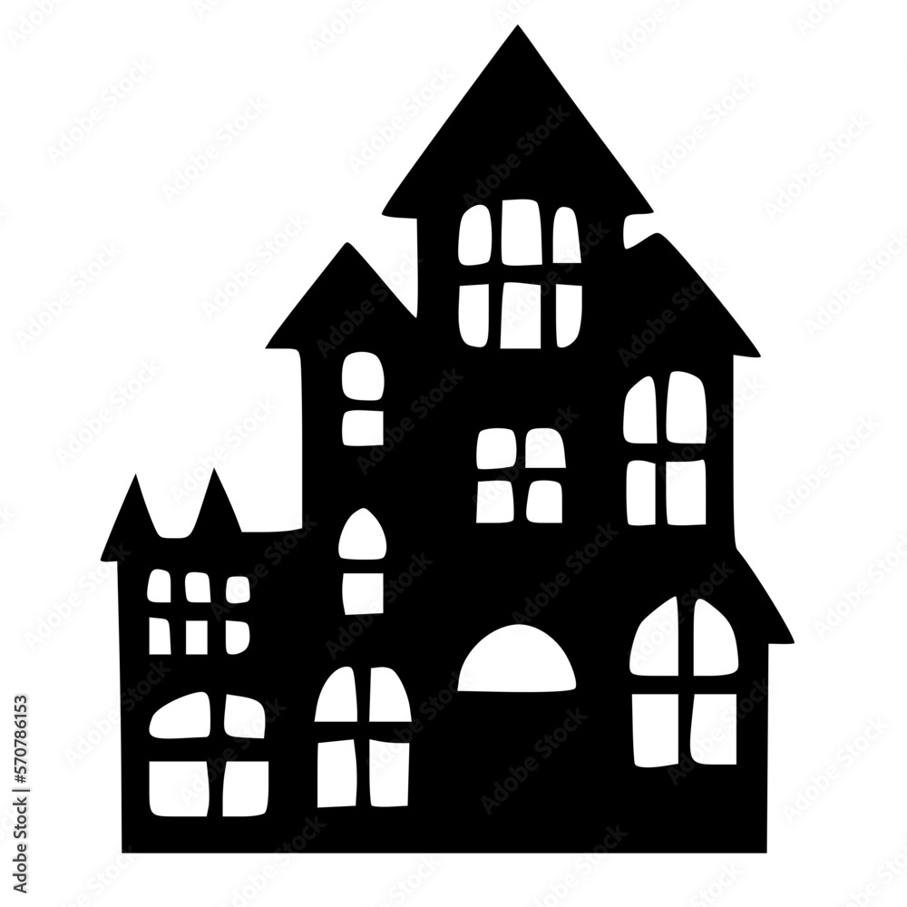 vector illustration of evil building