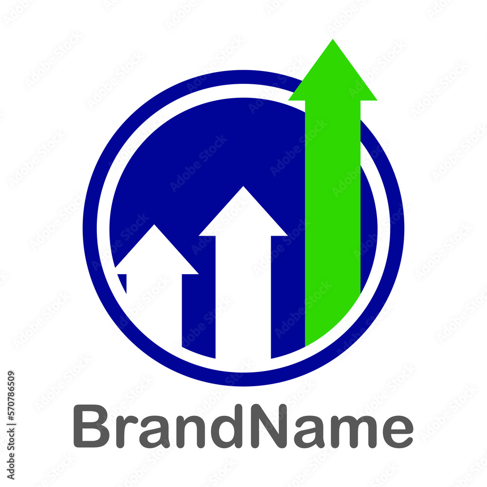 Vector icon of successful meaning in business marketing, rising arrows higher in each time, round shape icon on white background. Vector icon of successful meaning in business marketing, rising arrows higher in each time, round shape icon on white background.